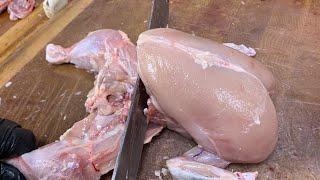 How to Cut a Whole Chicken || Fast Chicken Cutting Skills || #Shortvideo