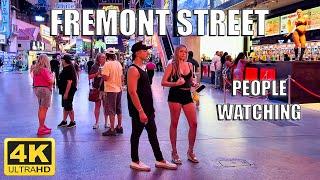 Fremont Street Las Vegas Hot Summer Night People Watching | Episode 31