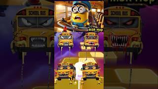 School Bus Eater vs Minions Coffin Dance Cover Tiles Hop #coffindance​ #tileshop