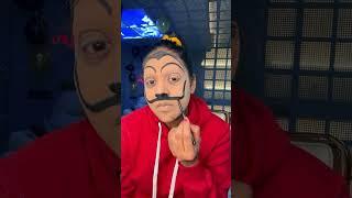 Money heist mask makeup look #shorts