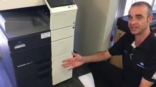 Konica Minolta How to Load Paper in Large Paper Tray