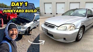 Building my Civic using only Junkyard parts! - EP. 1