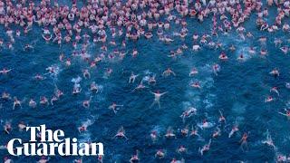 Nude swimmers take the plunge for winter solstice