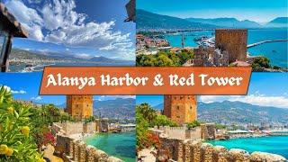 Turkey Tour : Amazing View of Alanya Harbor & Red Tower in 4k [2024]