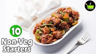 10 Non-Veg Starters Ideas | Appetizers | Indian Non-Veg Dish Recipes