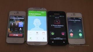 Incoming call & Outgoing call at the Same Time Samsung Galaxy s4 Yellow+S1+Iphone 4+4s