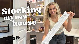 STOCK MY HOUSE WITH ME! How much will it cost to completely stock my pantry & fridge - MOVING SERIES