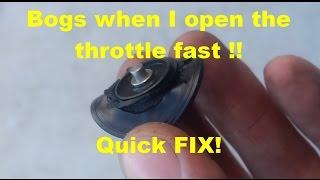 Dirtbike BOGS when I open the throttle fast - Problem solved - FIXED