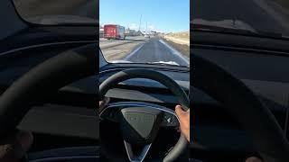 MERGING ONTO THE HIGHWAY IN THE 2025 TESLA MODEL 3