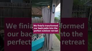 Backyard Patio Transformation | Sunjoy Gazebo Installation | DIY Patio Cover #shorts #diyprojects