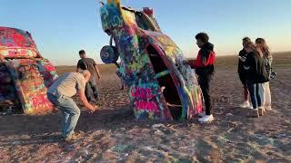 The Cadillac Ranch along the Historic Rt 66 #CadillacRanch #route66 #route66roadtrip