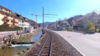  4K  Liestal - Waldenburg cab ride: The 2nd last day of operation [04.2021] Führerstandsmitfahrt