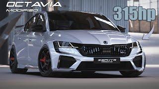 Skoda Octavia vRS Hyper Widebody Kit Modification 2023 by Zephyr Designz