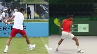 Felix Auger-Aliassime and Novak Djokovic Comparison アリアシムとジョコビッチの比較動画