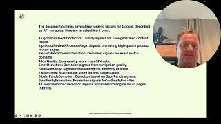 Google Data Leak Analysis from ChatGPT4o - With comments from David Vesterlund at IncRev.co