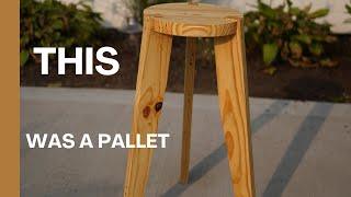 3 Legged Shop Stool Build From Pallet Wood