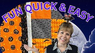 Easy Cute Fast Halloween Quilt Tutorial Makes Me Batty