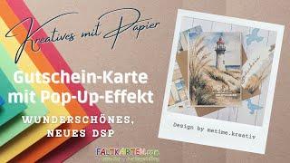 Maritime Gutschein-Karte mit Pop-Up-Effekt | Neues Designpapier | LaCreativ | Ein Tag am Meer