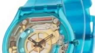 Women's Swatch Blue Jelly Skin Swiss Slim Fashion Watch Sfn105