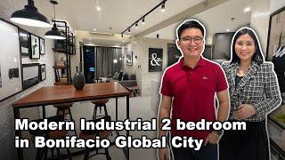 VLOG 86 | 2 bedroom with modern industrial design | BGC condo tour