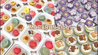 ‍Cute macarons vlog | character macarons