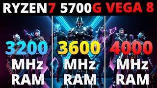 Ryzen 7 5700G VEGA 8 iGPU RAM Frequency and Timings Scaling - 3200MHz vs 3600MHz vs 4000MHz