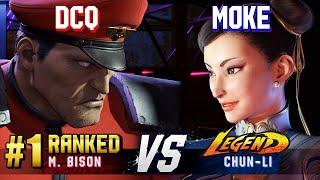 SF6 ▰ DCQ (#1 Ranked M.Bison) vs MOKE (Chun-Li) ▰ High Level Gameplay