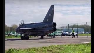 English Electric Lightning F.6 XR728 JS engine run with afterburner 29/4/2023