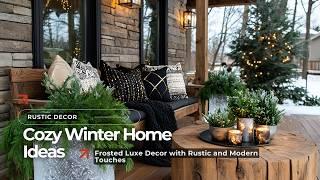 Frosted Luxe Winter Decor: Blend Rustic Farmhouse with Modern Glam for a Cozy Home