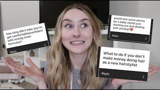 HAIRSTYLIST Q&A! Not making enough money, using Venmo, hairstylist anxiety, etc | Reiley Collier