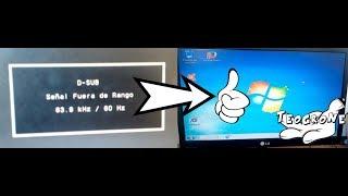 Cómo reparar el error: Señal fuera de rango 63.9kHz / 60Hz - (Windows 7)