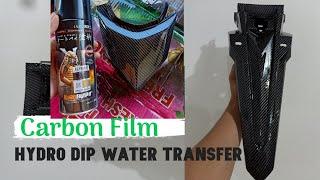 Carbon hydro dipping water transfer (DIY) RS150fi fender for beginners tutorial. Procedure below