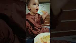 Baby doing lunch in #Yasir Broast #beutifull #cutebaby #baby