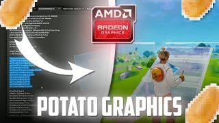 How To Get Potato Graphics in Fortnite on AMD GPU! (MAX FPS/0 INPUT DELAY)