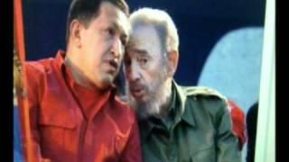 fidel castro y hugo chavez canatando a duo