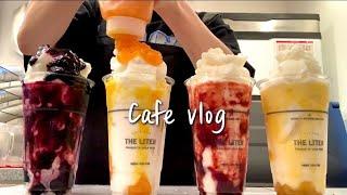 (Sub)여러분의 최애 요거스 맛을 알려주세요 / cafe vlog / 카페 브이로그 / 더리터 / asmr / nobgm