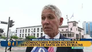 MTC: conductores pueden acceder a descuentos de hasta 83% en multas que no sean muy graves