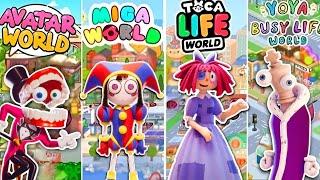 THE AMAZING DIGITAL CIRCUS  | TOCABOCA VS AVATAR WORLD VS YOYA VS MIGA | POMNI