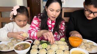 HOME MADE PORK MOMO WITH SOUP