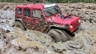 RC Cars Winching in Hard Mud! TRX4 Pulls Strong!