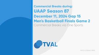 Commercial Breaks of One Sports during UAAP S87 Men's Basketball Finals G2 - Dec. 11, 2024 Gap 15