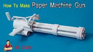 How To Make Mini Paper Machine Gun | Mr Crafty