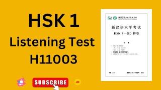 HSK 1 Listening with answers #H11003