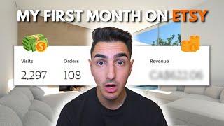 My First Month on Etsy Selling Digital Downloads  | CRAZY Results & Beginner Tips!