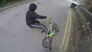 Phone thief thrown off cycle! (Phone thief VS Biker)