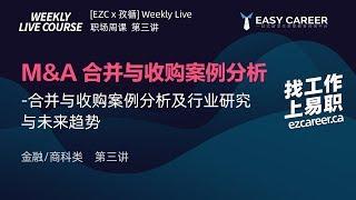 春招职场周课：M&A 合并与收购案例分析 -Easy Career