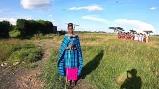 Ngong - Kiserian - Olooltepes. Driving through the Maasai Land in Kajiado County in Kenya