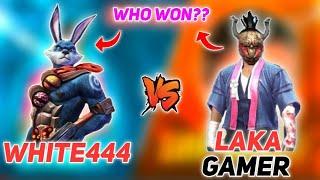 WHITE444 VS LAKA GAMER || 1 VS 1 CLASH WITH LEGEND || WHO WON??