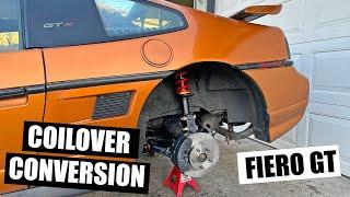 Upgrading My Fiero GT's Handling! Coilover Conversion Install!