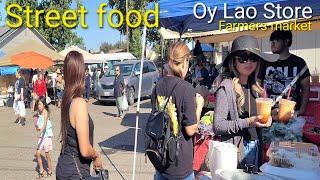 Delicious Lao Street Food / Fresh fruit and vegetables @ mini Lao farmers market